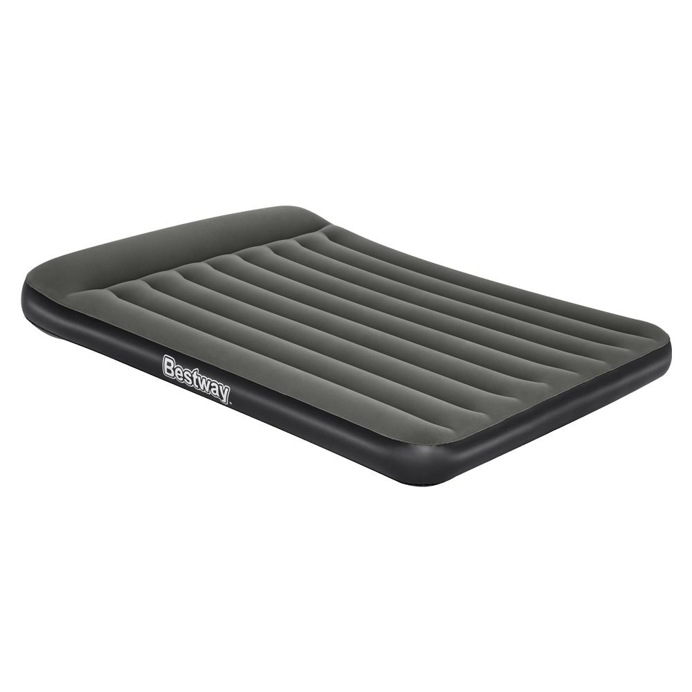 Bestway Queen Air Mattress - 30cm Inflatable Bed with Built-in Pump, Grey - Perfect for Camping, Guest Beds & Home Use