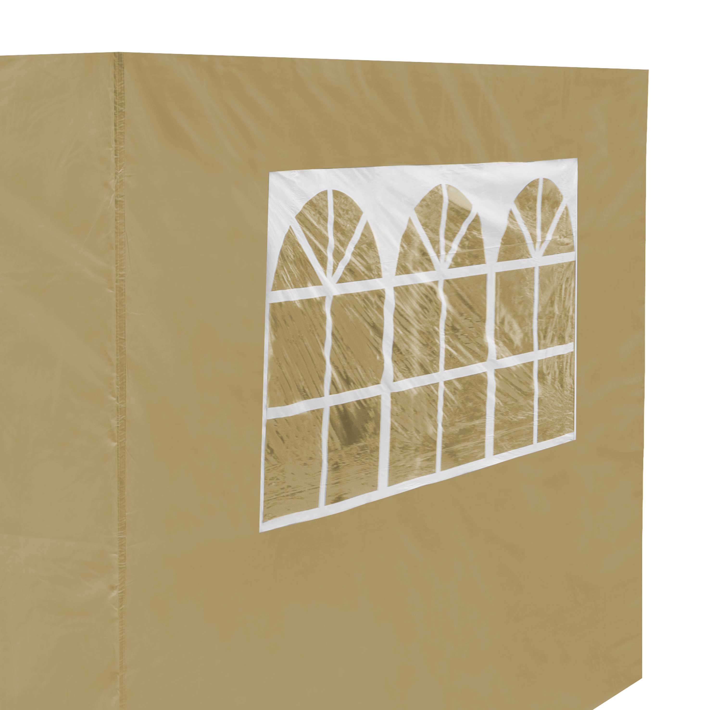 Premium Gazebo Side Walls with Doors & Windows - Fits 3x3m Gazebos, Beige (DG146) - Perfect for Outdoor Weddings, Parties & Garden Events
