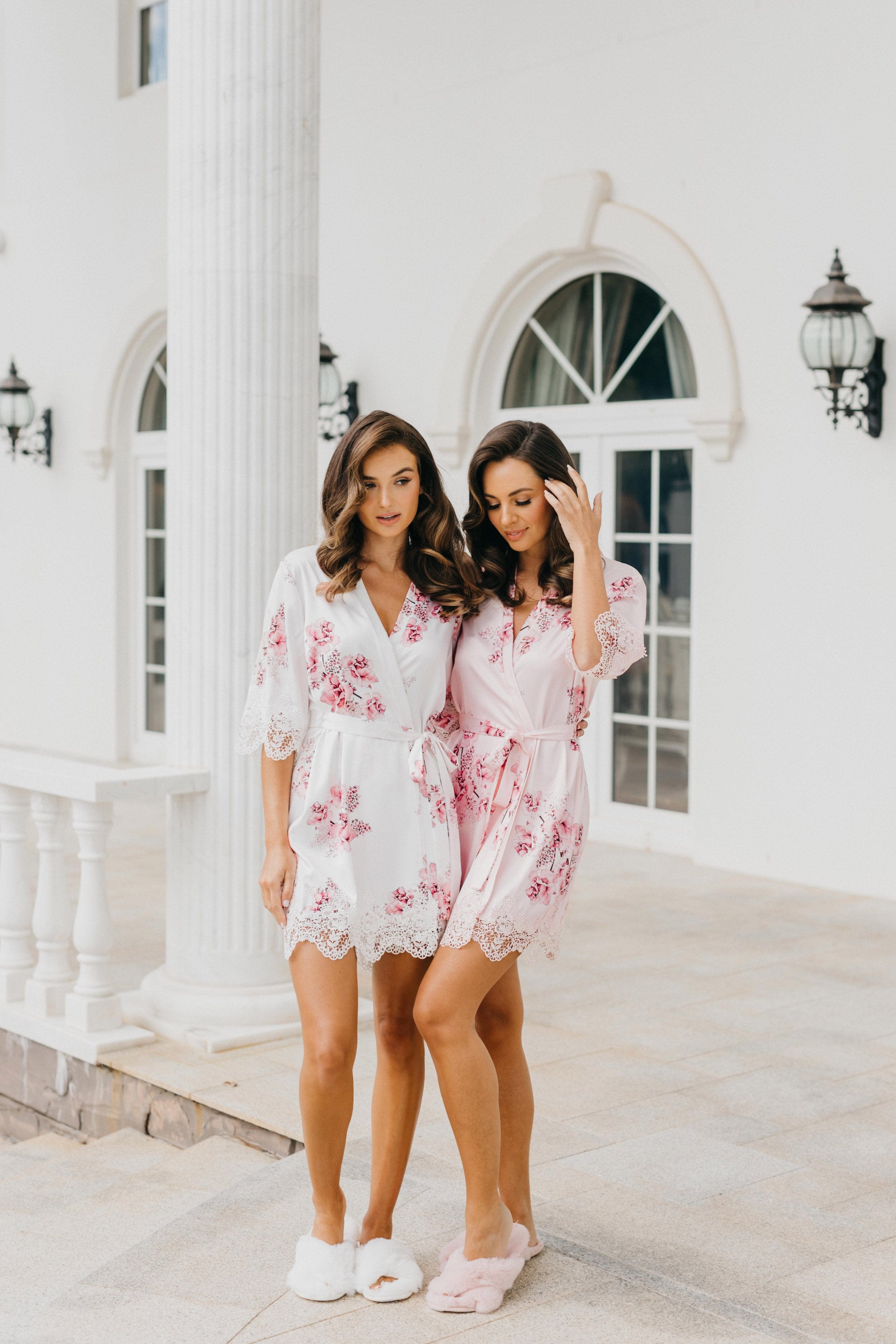 Elegant Ivana Floral Printed Robe - Soft & Comfortable Women's Kimono Bathrobe for Spa, Lounge & Home Relaxation