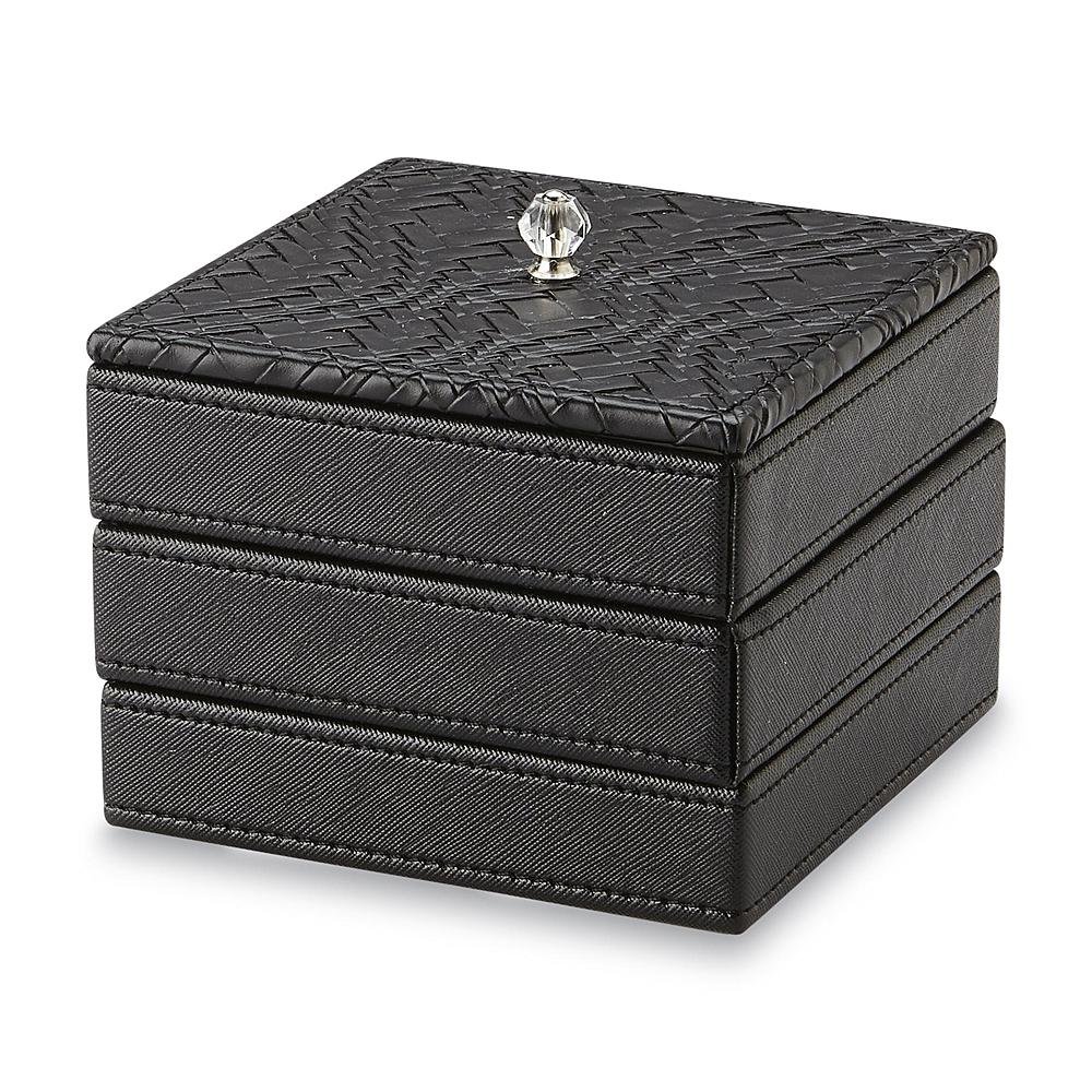 Jaclyn Smith Stacked Jewelry Box - 3-Tier Organizer for Necklaces, Rings & Earrings | Perfect for Travel, Vanity & Gift Giving