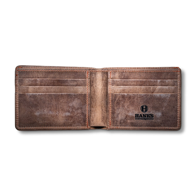 Hanks Belts Medium Bifold Wallet for Men - Genuine Leather RFID Blocking Slim Wallet - Perfect for Everyday Carry, Travel & Business Use