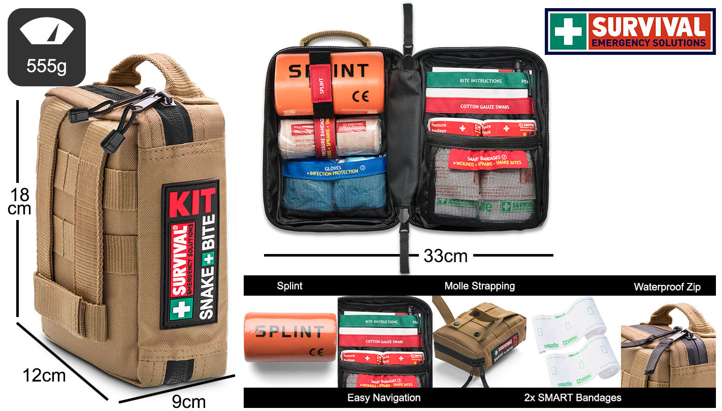 Emergency Snake Bite Kit - First Aid Treatment for Venomous Bites | Portable Survival Gear for Hiking, Camping & Outdoor Adventures