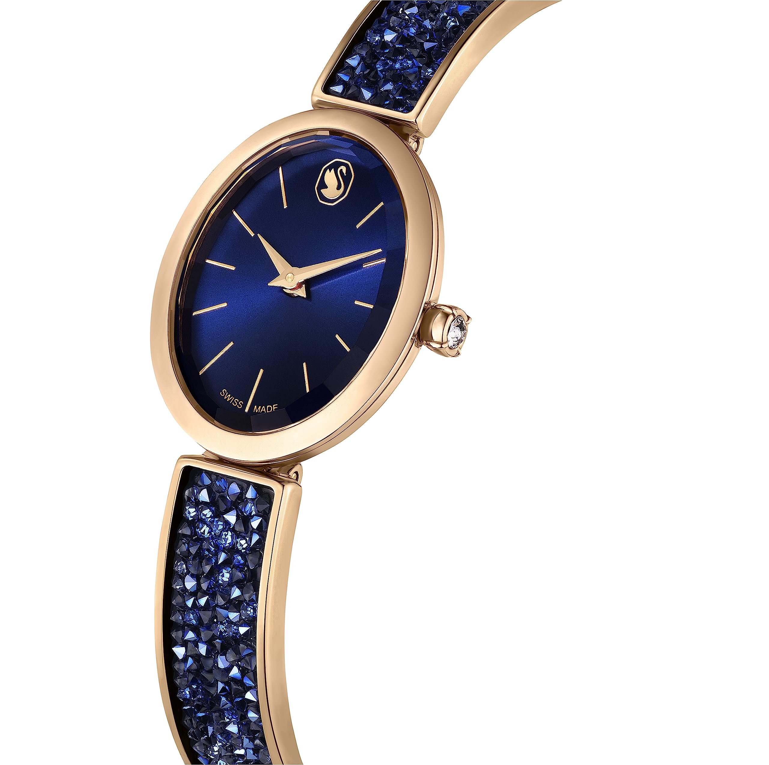 Swarovski Crystal Oval Watch for Women - Swiss Made Luxury Timepiece - Perfect for Gifts, Parties & Special Occasions