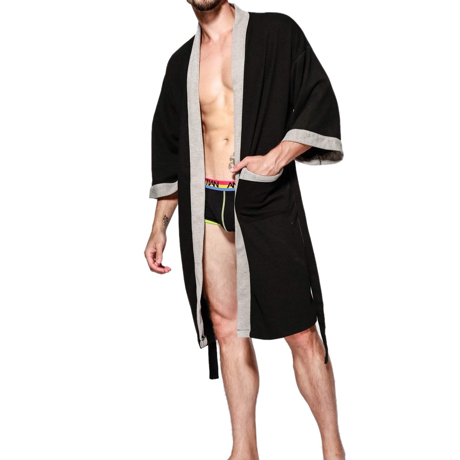 Unisex Kimono Robes for Women & Men - Soft Waffle Weave Cotton Bathrobe - Perfect for Spa, Hotel, and Home Relaxation