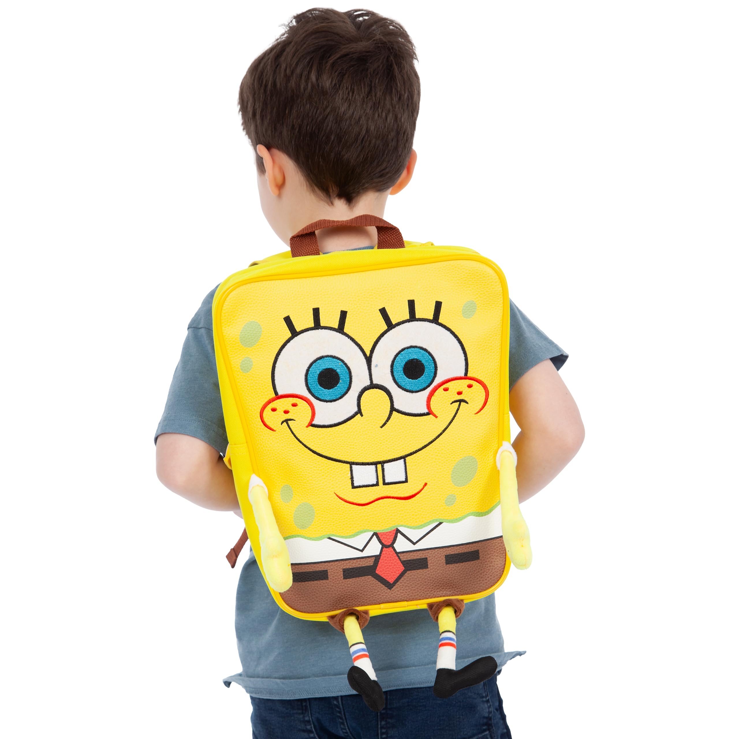SpongeBob Backpack for Kids - Yellow School Bag for Boys & Girls, Lightweight & Durable, Perfect for School, Travel & Daily Use