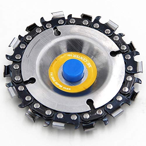 14-Tooth 4-Inch Angle Grinder Chain Plate for Woodworking - Wide Tooth Wood Cutting Disc, Serrated Slotted Piece for DIY Projects & Carpentry - Perfect for Chainsaw Milling, Log Cutting & Woodcrafting