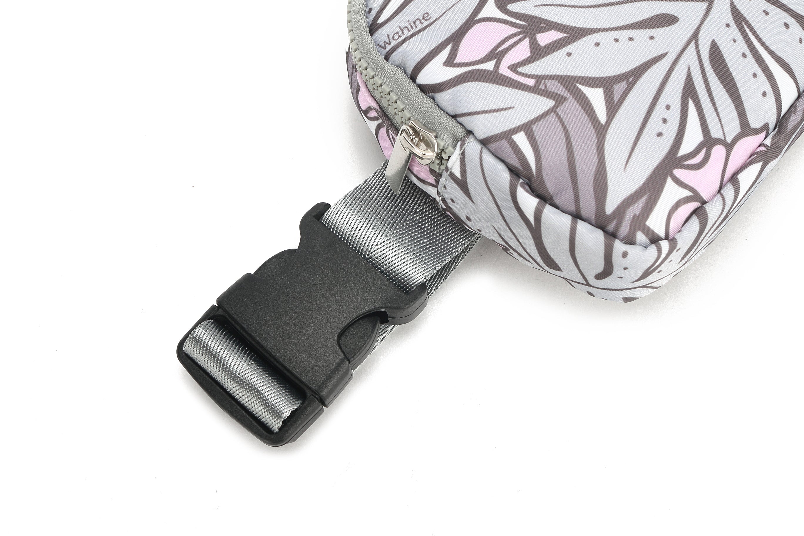 Jenna Laua'e Grey Belt Bag for Women - Stylish and Hands-Free Waist Pack for Travel, Running, Shopping & Outdoor Activities
