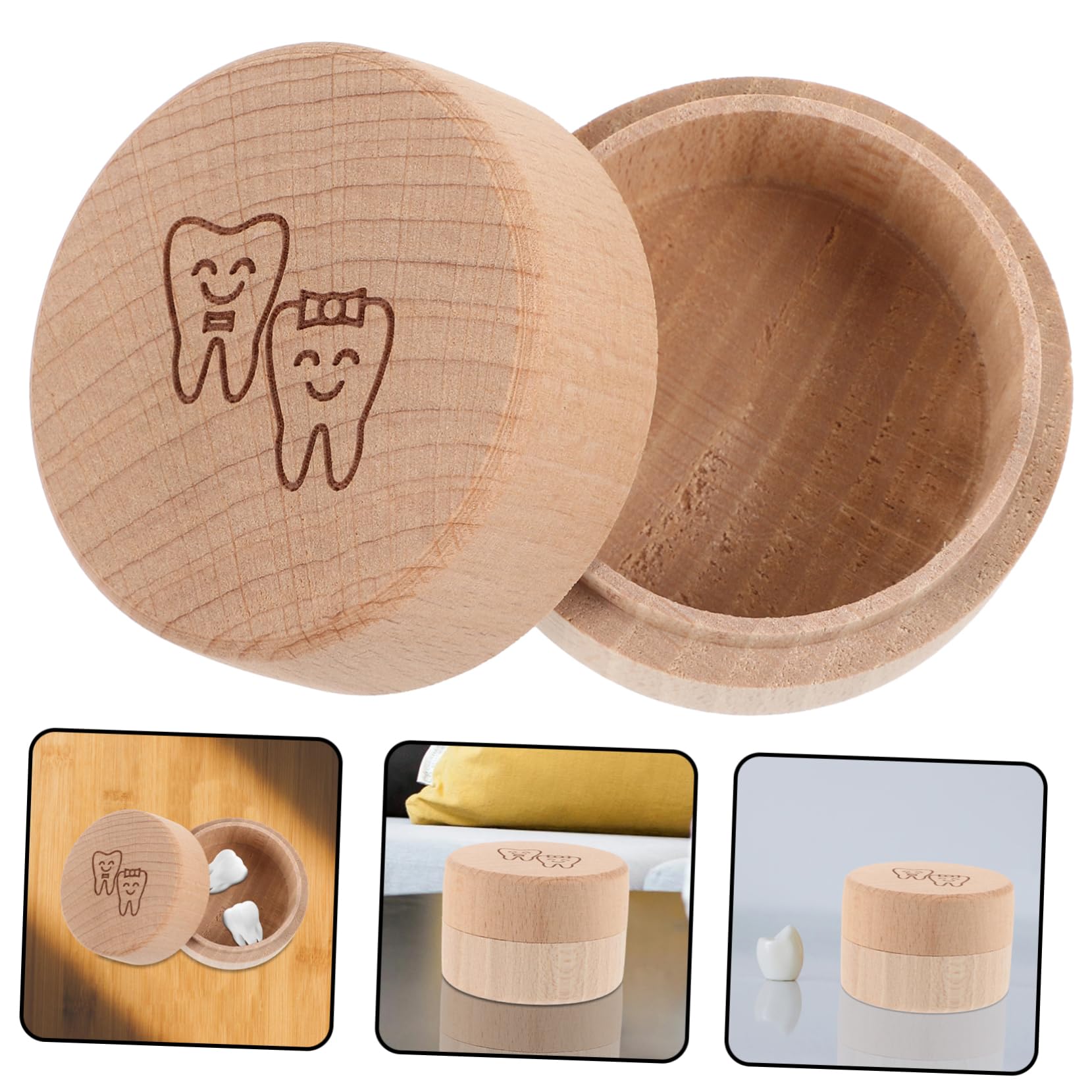 GRIRIW Kids Tooth Keepsake Box - Cartoon Baby Teeth Organizer for First Tooth, Fetal Hair & Milestone Memories | Perfect Baby Shower Gift & Childhood Souvenir Storage