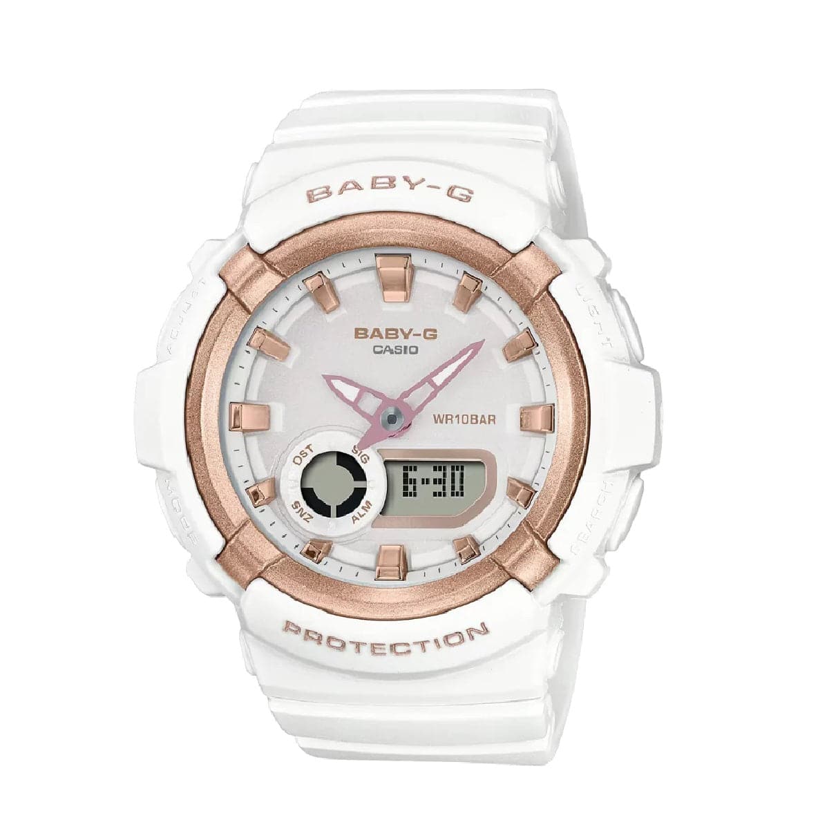Casio Baby-G BGA-280BA-7ADR Analog Digital Women's Watch - White Resin Band, Shock Resistant, Water Resistant - Perfect for Sports, Outdoor Activities & Everyday Wear
