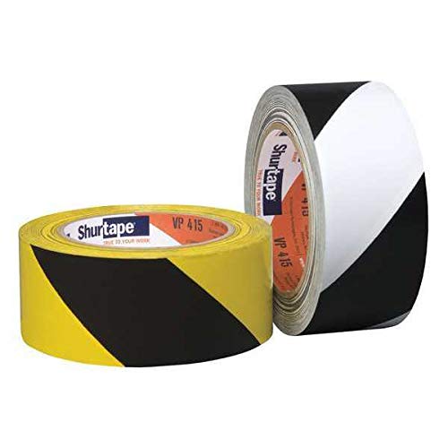 Non-Slip Floor Marking Tape - Black & White, 24-Pack | Heavy Duty Safety Tape for Warehouses, Factories & Garages | High Visibility Hazard Tape for Workplaces & Industrial Areas