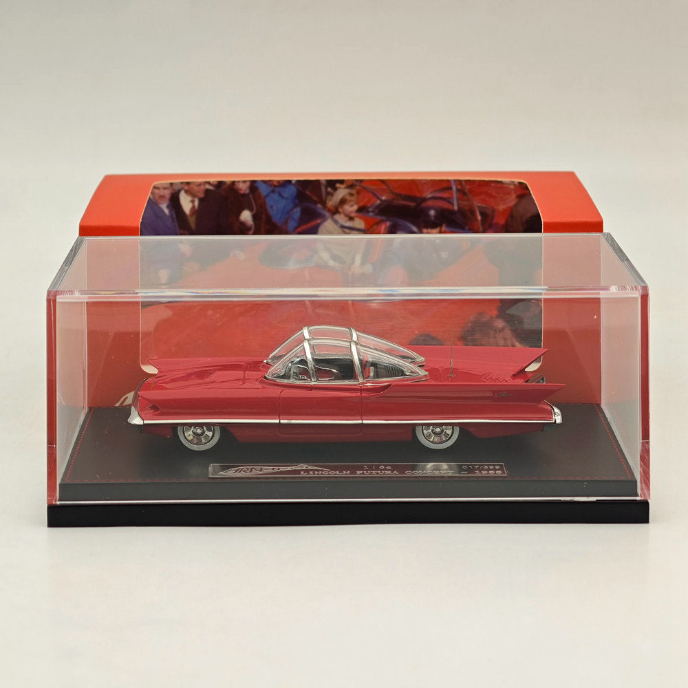 1/64 HRN Model 1955 FUTURA CONCEPT Diecast Car - Red Collectible Miniature Vehicle for Display & Gifts - Perfect for Car Enthusiasts, Model Collectors, and Home/Office Decor