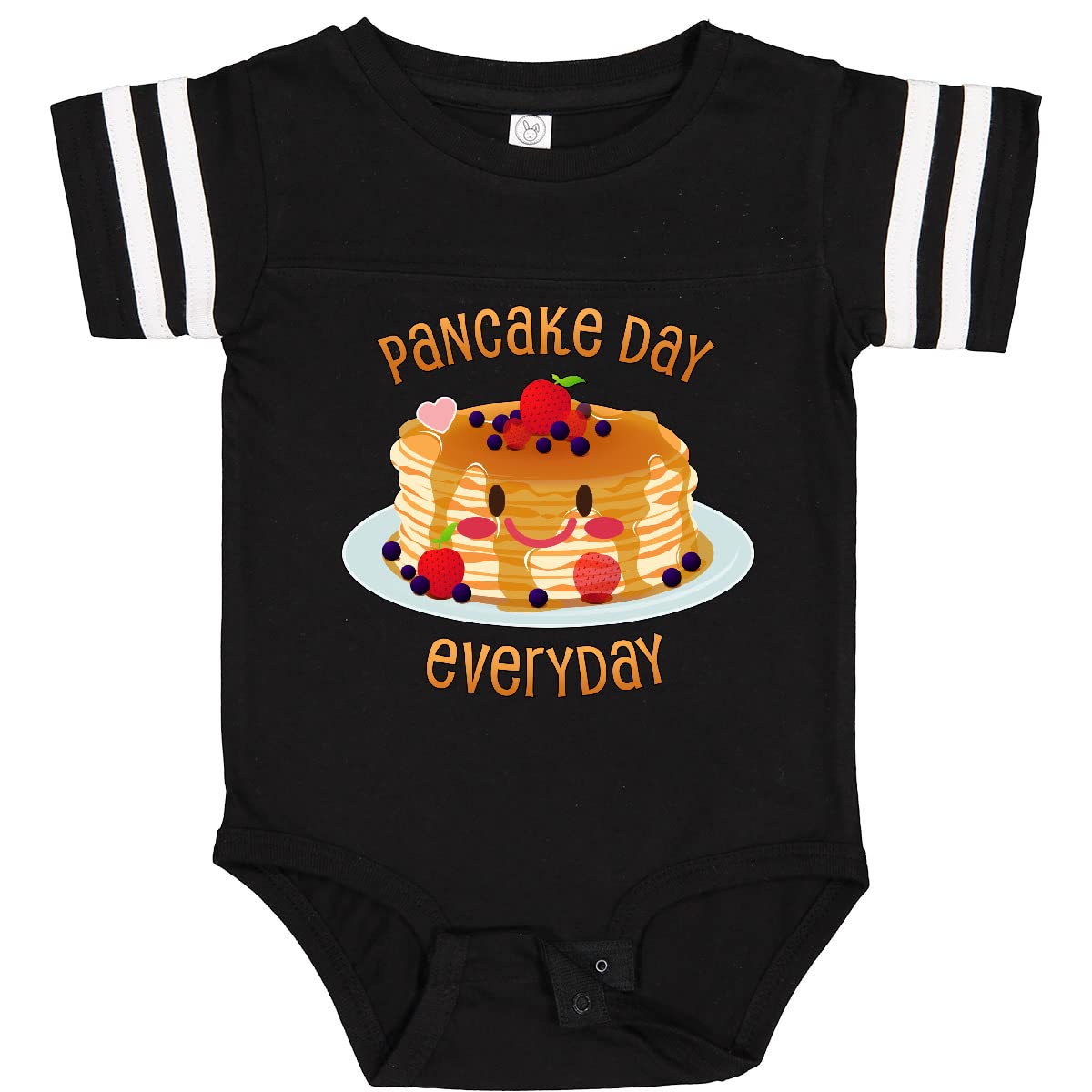 Inktastic Pancake Day Everyday - Smiling Stack of Pancakes Baby Bodysuit | Cute Infant Onesie for Breakfast Lovers | Perfect for Family Brunch, Baby Shower & Holiday Gifts
