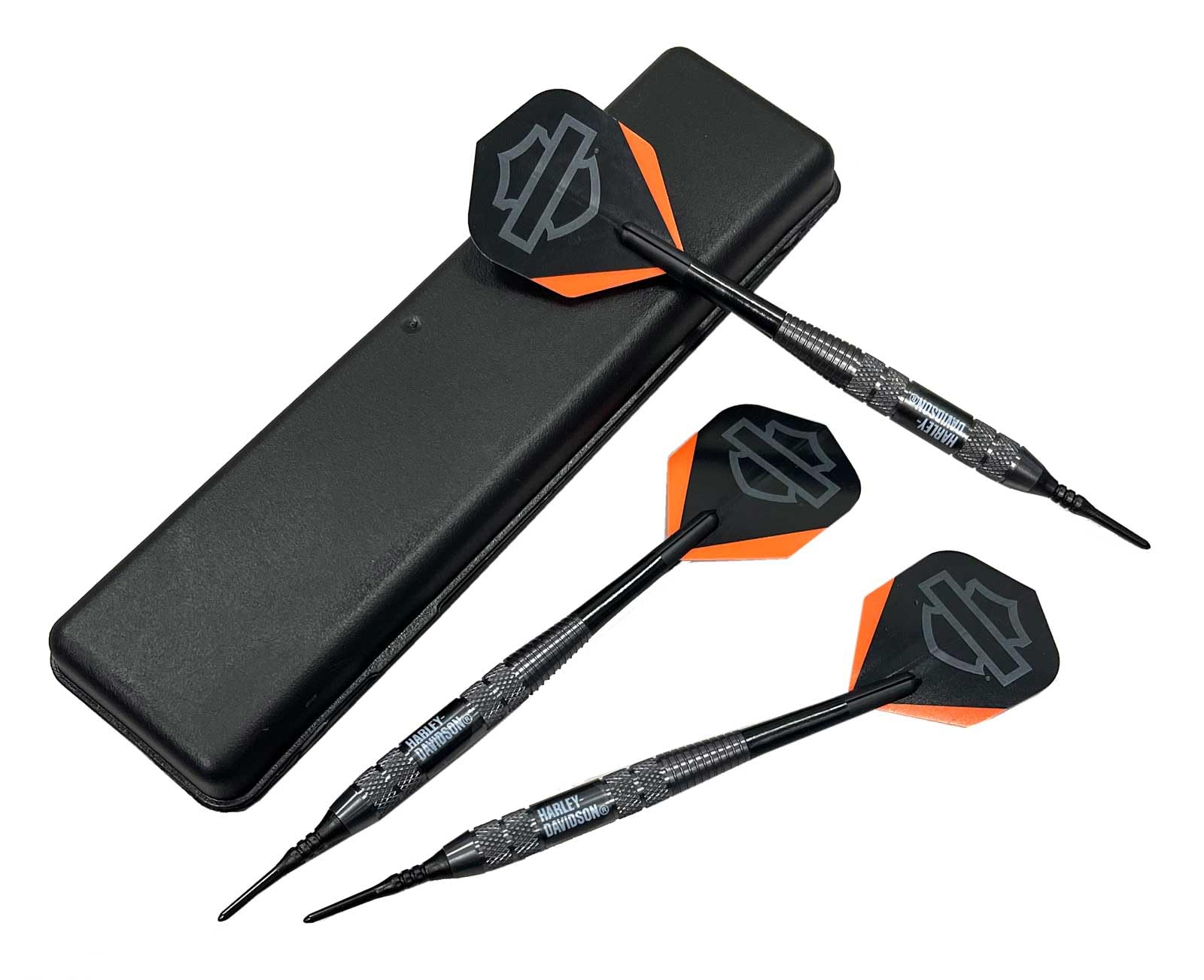 Harley-Davidson® 60241 Black Lightning Logo Soft Tip Darts - 18 Grams for Bars, Pubs & Home Game Rooms - Professional Dartboard Accessories