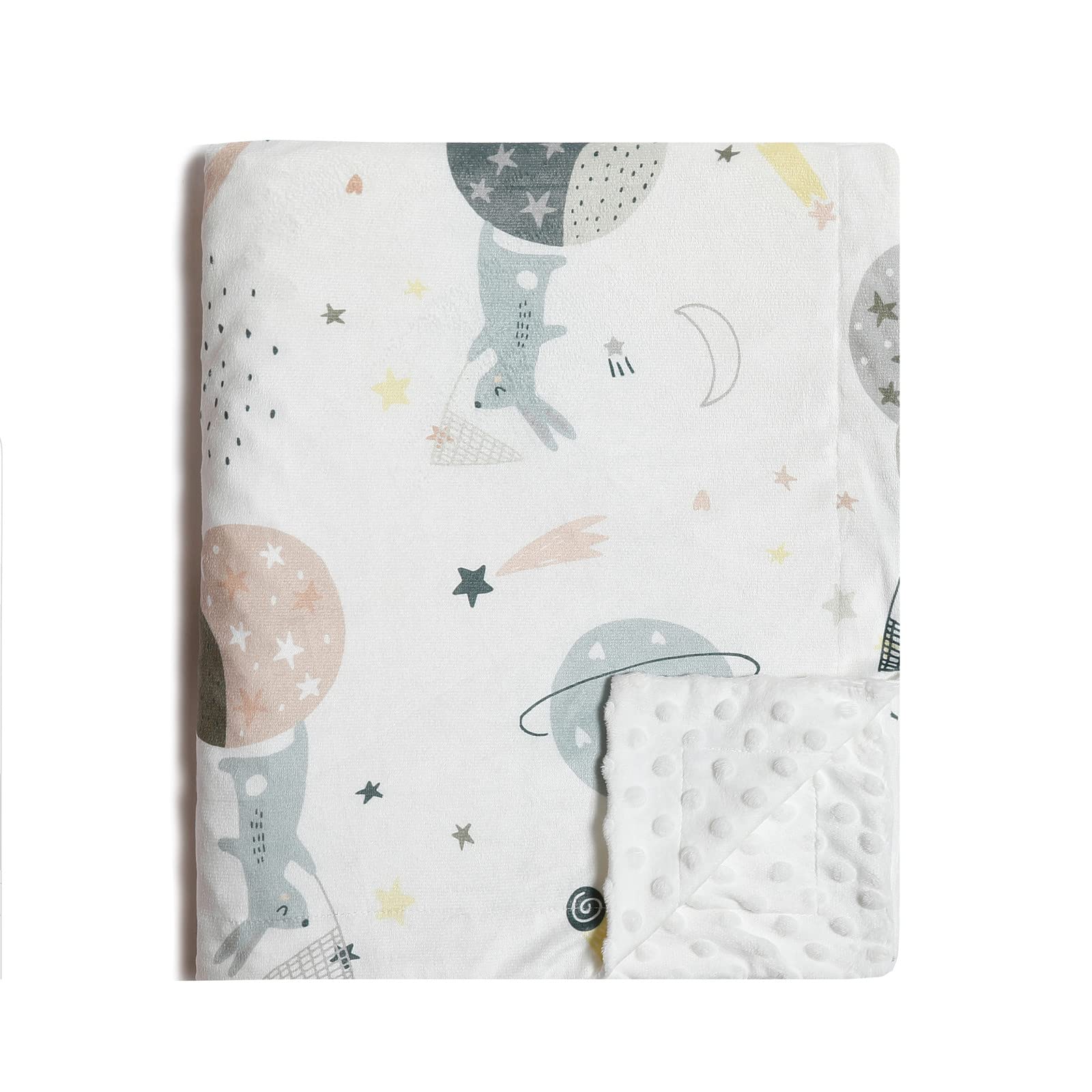 Premium Baby Blanket for Boys & Girls - Ultra Soft Plush Minky with Dotted Backing - Double Layer Receiving Blanket for Newborns & Toddlers (42