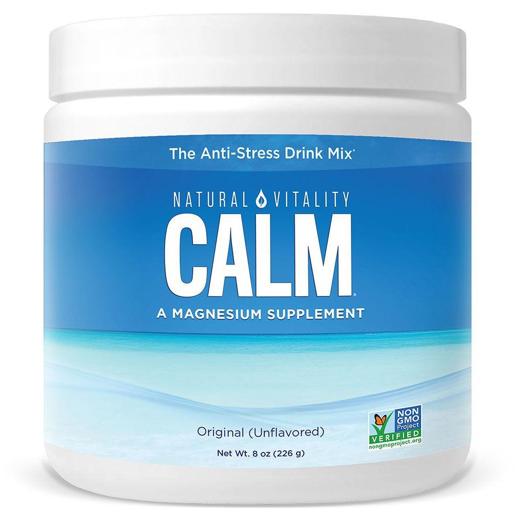 Natural Vitality Natural CALM - Magnesium Supplement for Stress Relief & Sleep Support - Vegan, Non-GMO, Gluten-Free - Perfect for Relaxation & Better Sleep at Night