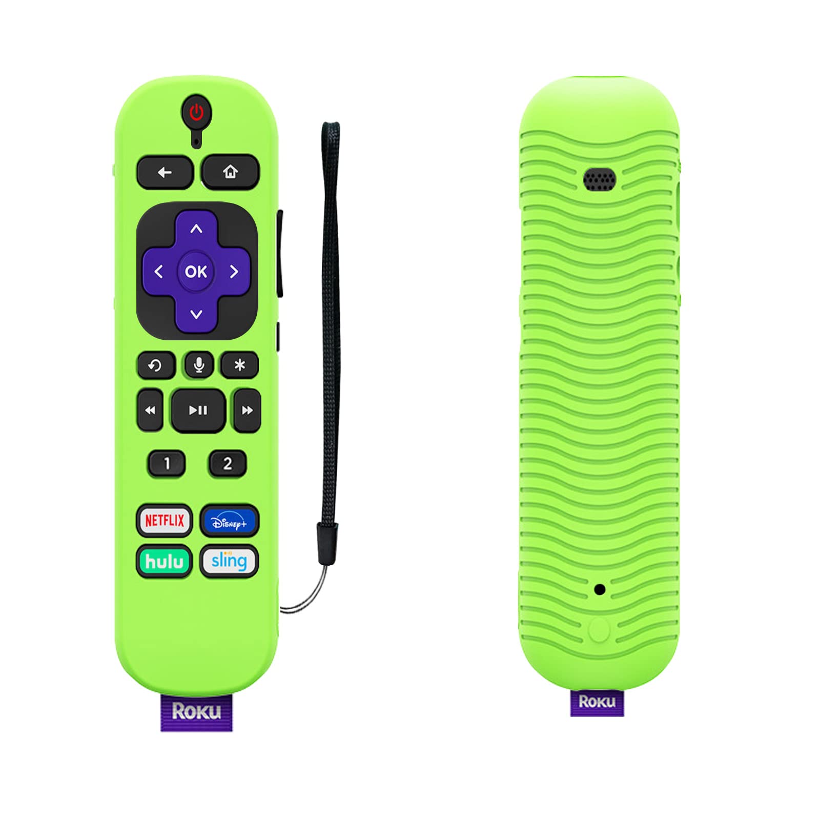 Roku Voice Remote Pro 2021 Replacement Glow Cover - Durable Silicone Protective Case for Roku Remote Control | Perfect for Nighttime Use, Home Entertainment & TV Streaming Accessories