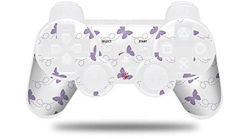 Sony PS3 Controller Skin - Pastel Butterflies Purple for Gaming