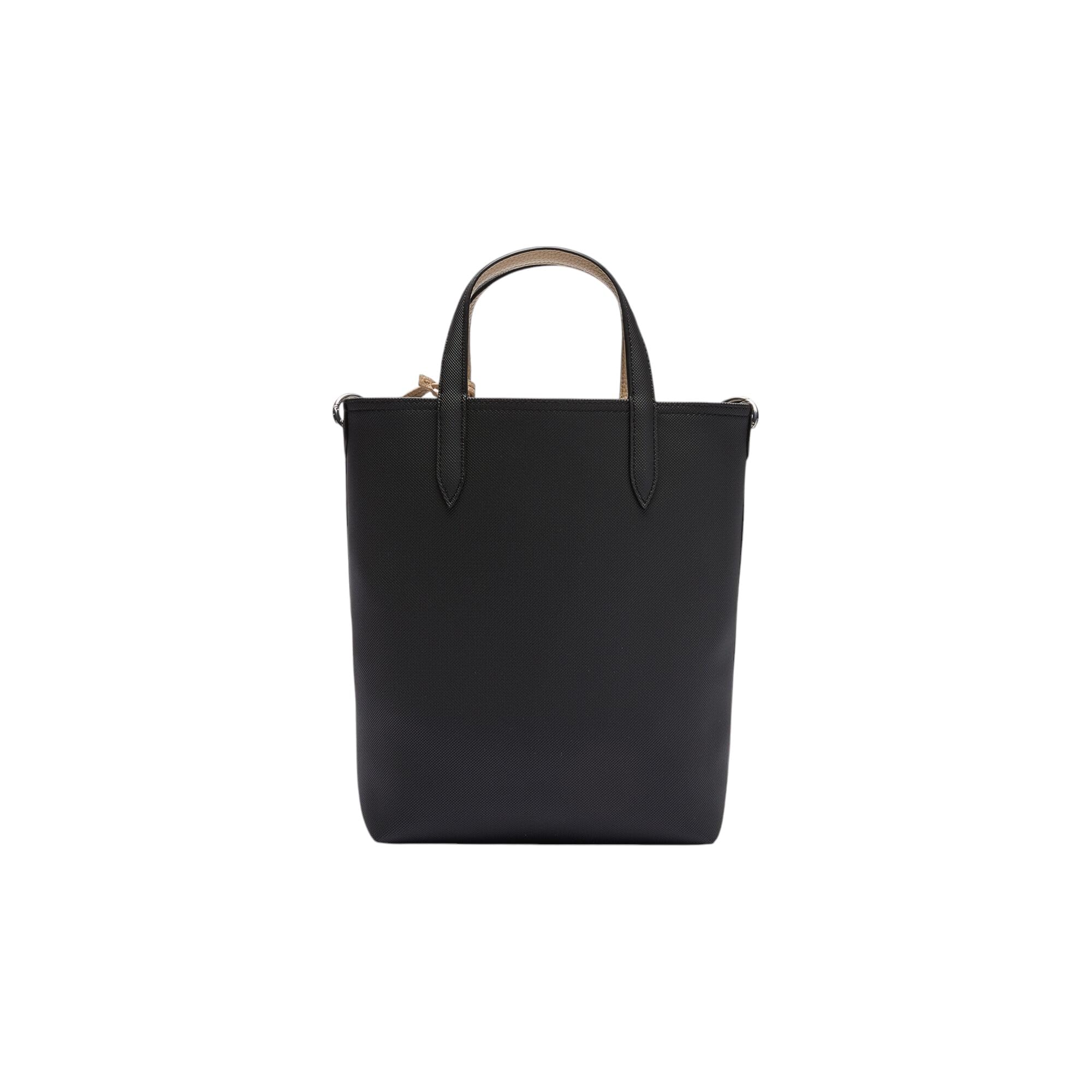 Lacoste Anna Reversible Coated Canvas Tote Bag with Detachable Pouch - Stylish Women's Handbag for Work, Travel & Shopping