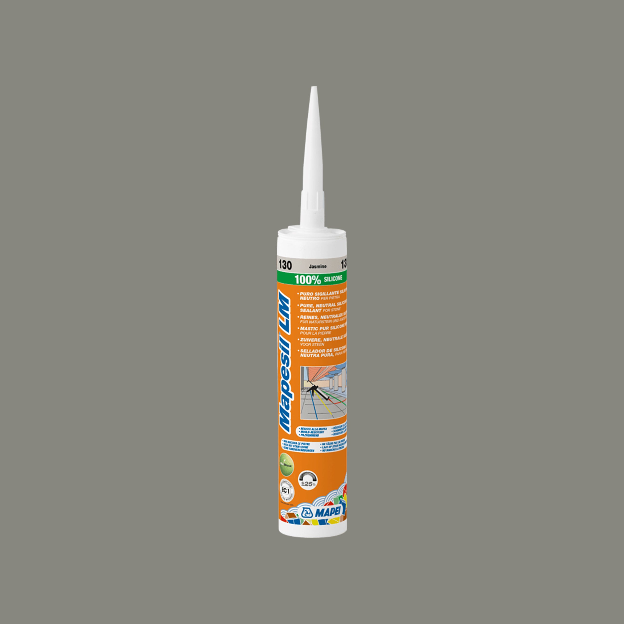 Mapei Silicone LM 113 310ml Cement Grey - Premium Construction Sealant for Bathrooms, Kitchens & Tile Work - Waterproof & Mold Resistant