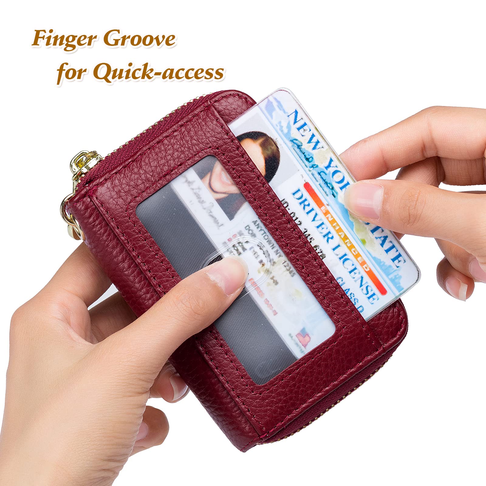 imeetu RFID Blocking Credit Card Holder (2-Pack) - Slim Wallet with Removable Keychain & ID Window - Perfect for Travel, Business & Everyday Use