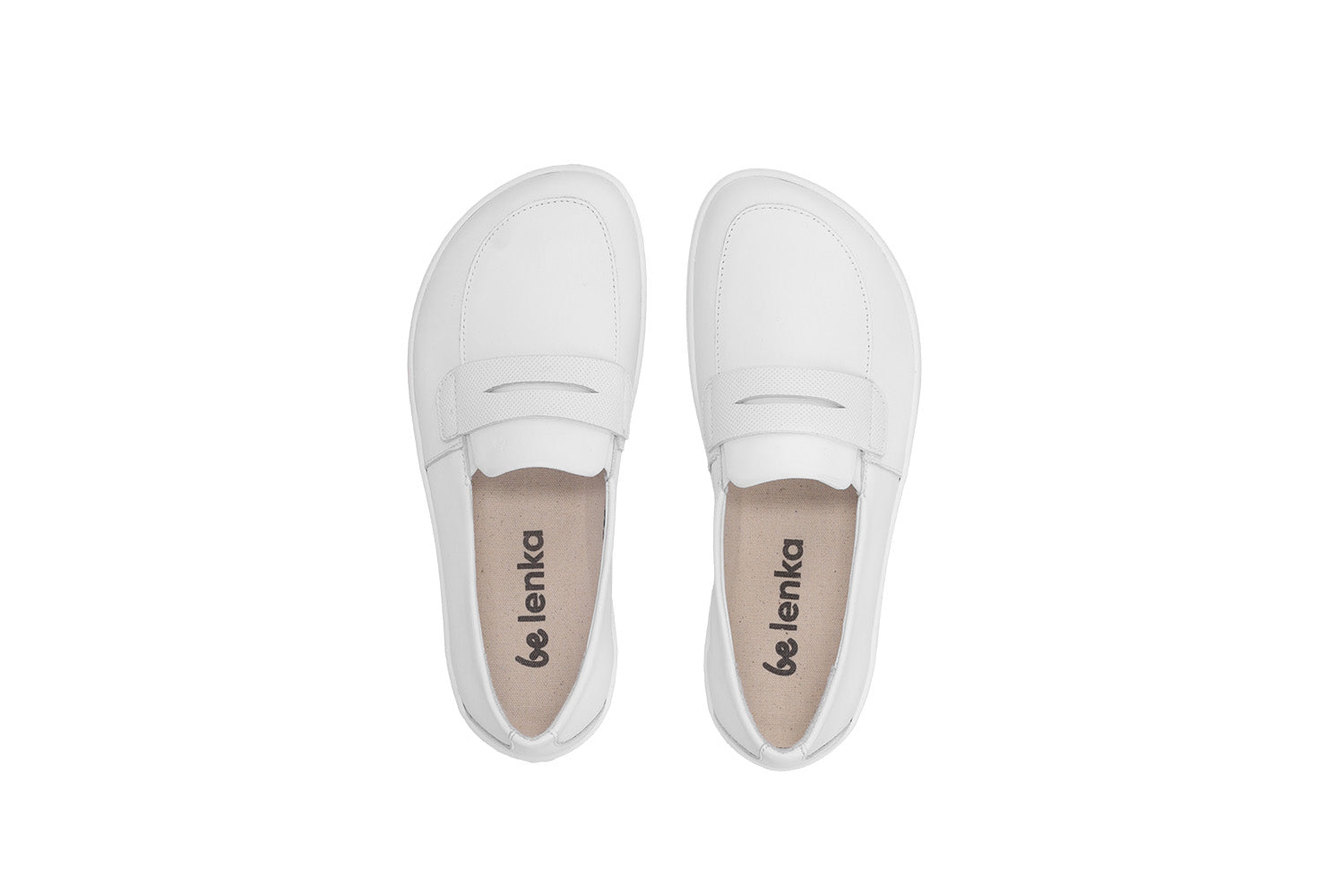 Barefoot Moccasins for Men & Women | Be Lenka Buena All White Minimalist Shoes | Comfortable House Slippers for Indoor & Outdoor Use