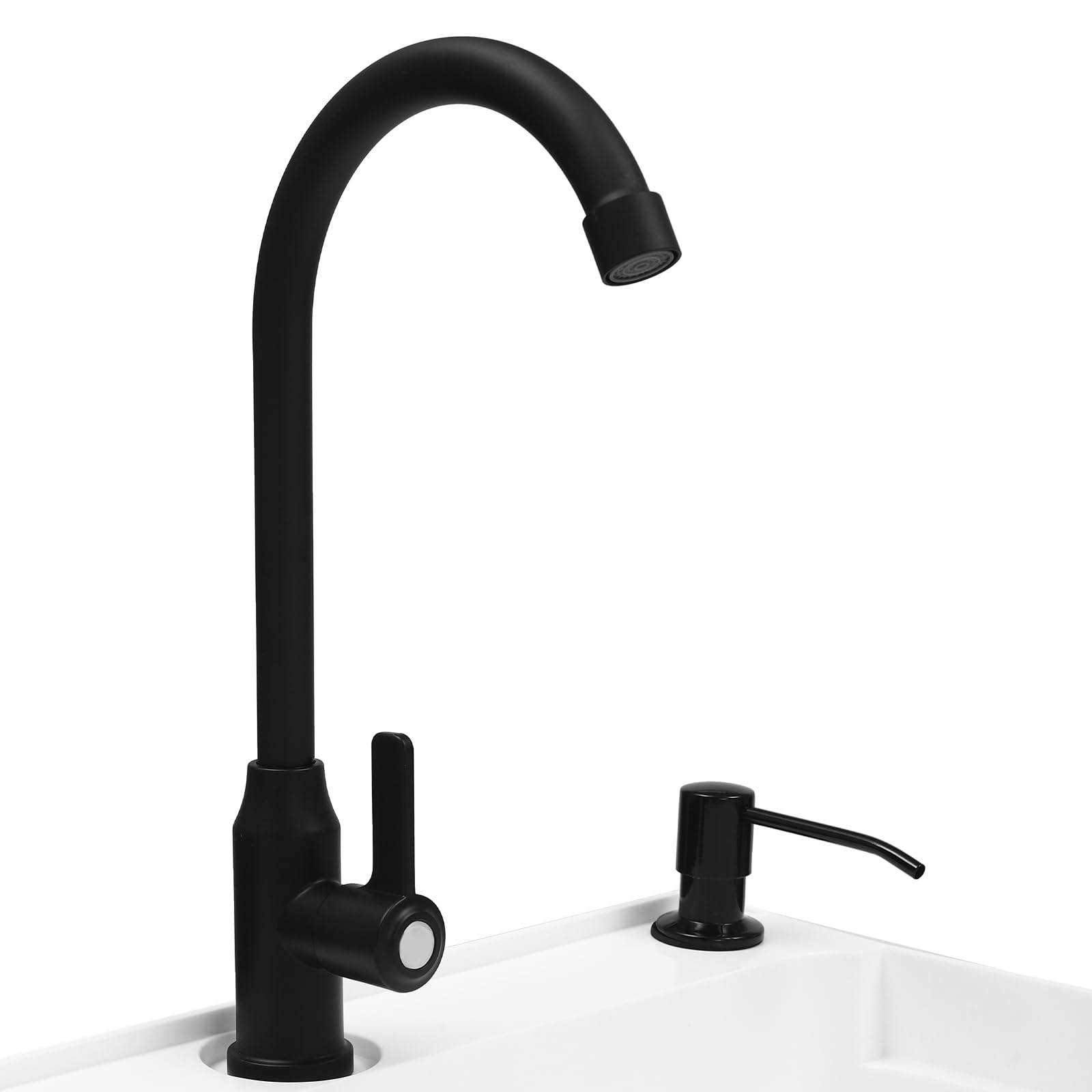 Extra-Deep Freestanding Plastic Utility Sink - Heavy Duty Laundry Tub for Basement, Garage, Workshop & Laundry Room | Durable White Utility Sink for Washing Clothes, Cleaning Tools & Household Chores