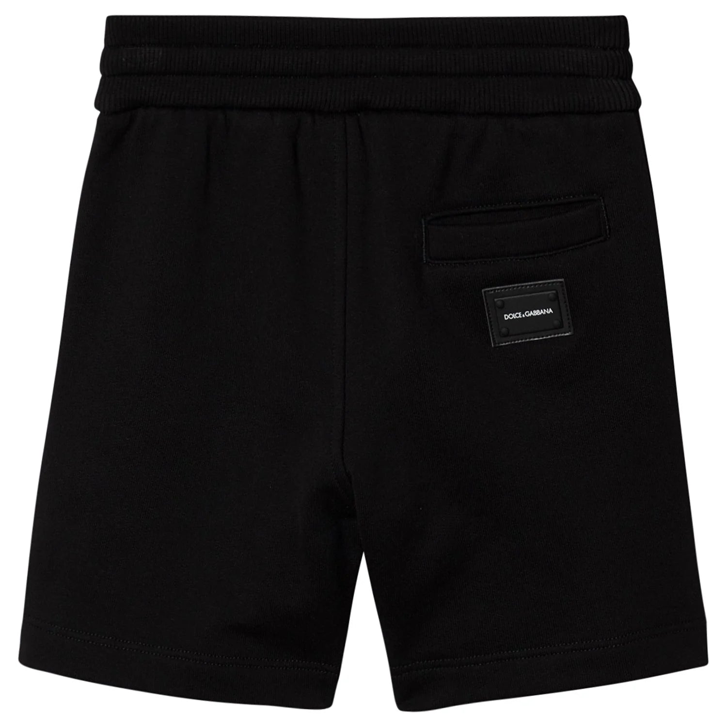 Dolce & Gabbana Men's Black Logo Plaque Sweatshorts | Casual Lounge Shorts for Summer & Gym Wear