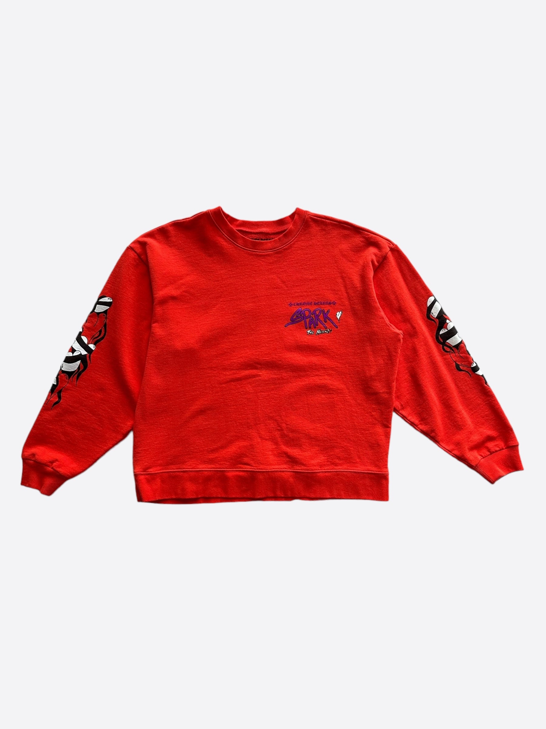 Chrome Hearts Matty Boy Red Spark Sweater for Men - Luxury Knitwear with Crystal Embellishments | Perfect for Streetwear & High-Fashion Outfits