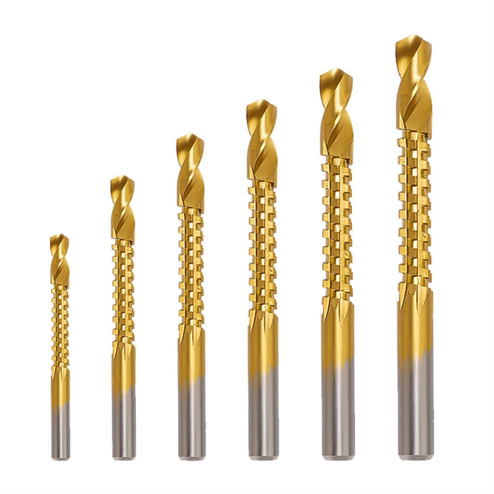 DOLUNTO 3/6Pcs Cobalt Drill Bit Set - High Speed Steel Spiral Screw Metric Tap Twist Drill Bits for Metal, Wood, Plastic - Perfect for DIY, Construction & Home Improvement Projects (6PCS)