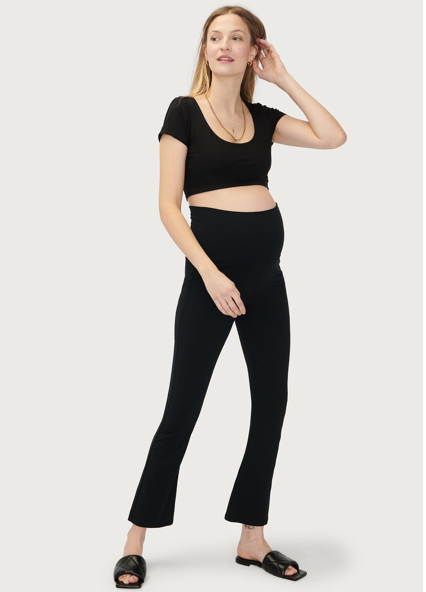 The Ultimate Before, During & After Crop Flare - Perfect for Yoga, Running & Outdoor Activities | High-Performance Athletic Wear for Women