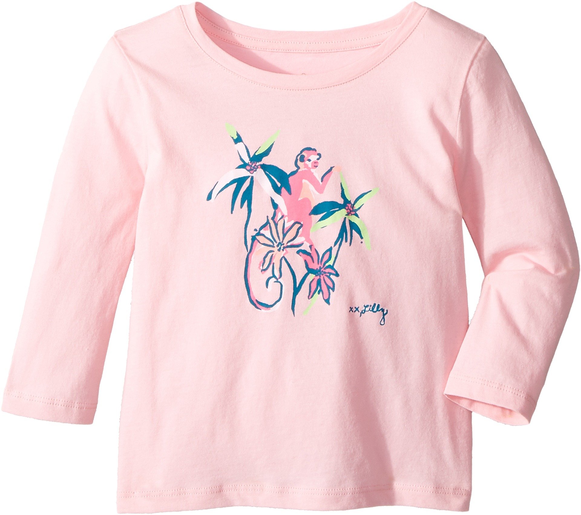 Lilly Pulitzer Londyn Top for Girls - Coral Reef Tint Monkey Print - Toddler/Little Kids/Big Kids Sizes (12-14 Big Kids) - Perfect for Beach Vacations, Summer Outings & Playdates