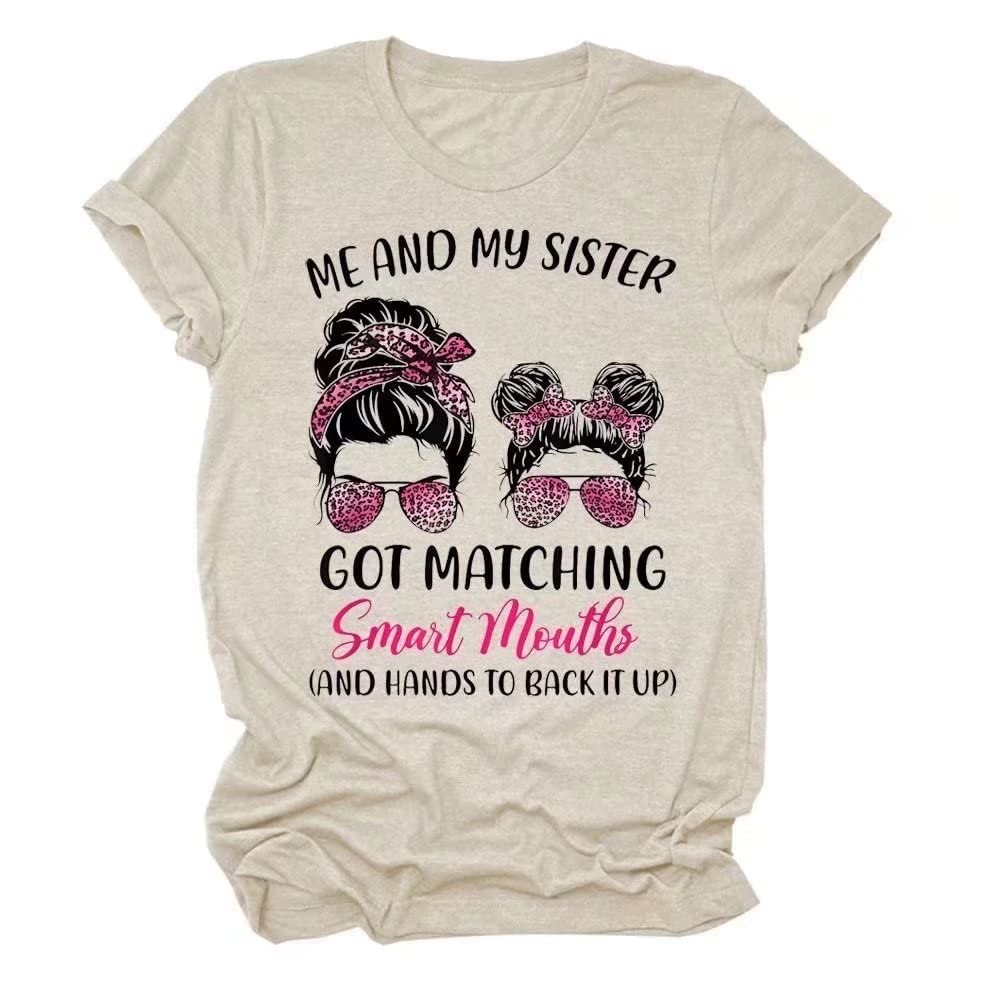 Best Sister Shirt Gift - Matching Me and My Sister T-Shirts for Women - Casual Graphic Tees for Sisters - Perfect for Family Reunions, Birthday Gifts & Sister Bonding Moments