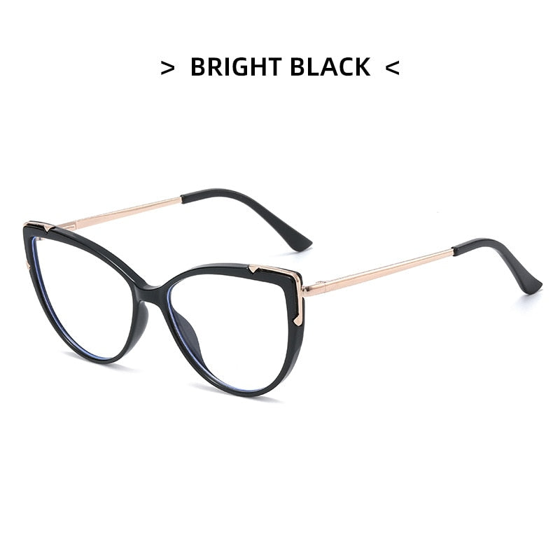 CCspace Women's Full Rim Square Cat Eye Titanium Eyeglasses Frame - Lightweight & Durable TR90 Material - Fashionable Reading Glasses for Work, Study, and Daily Wear