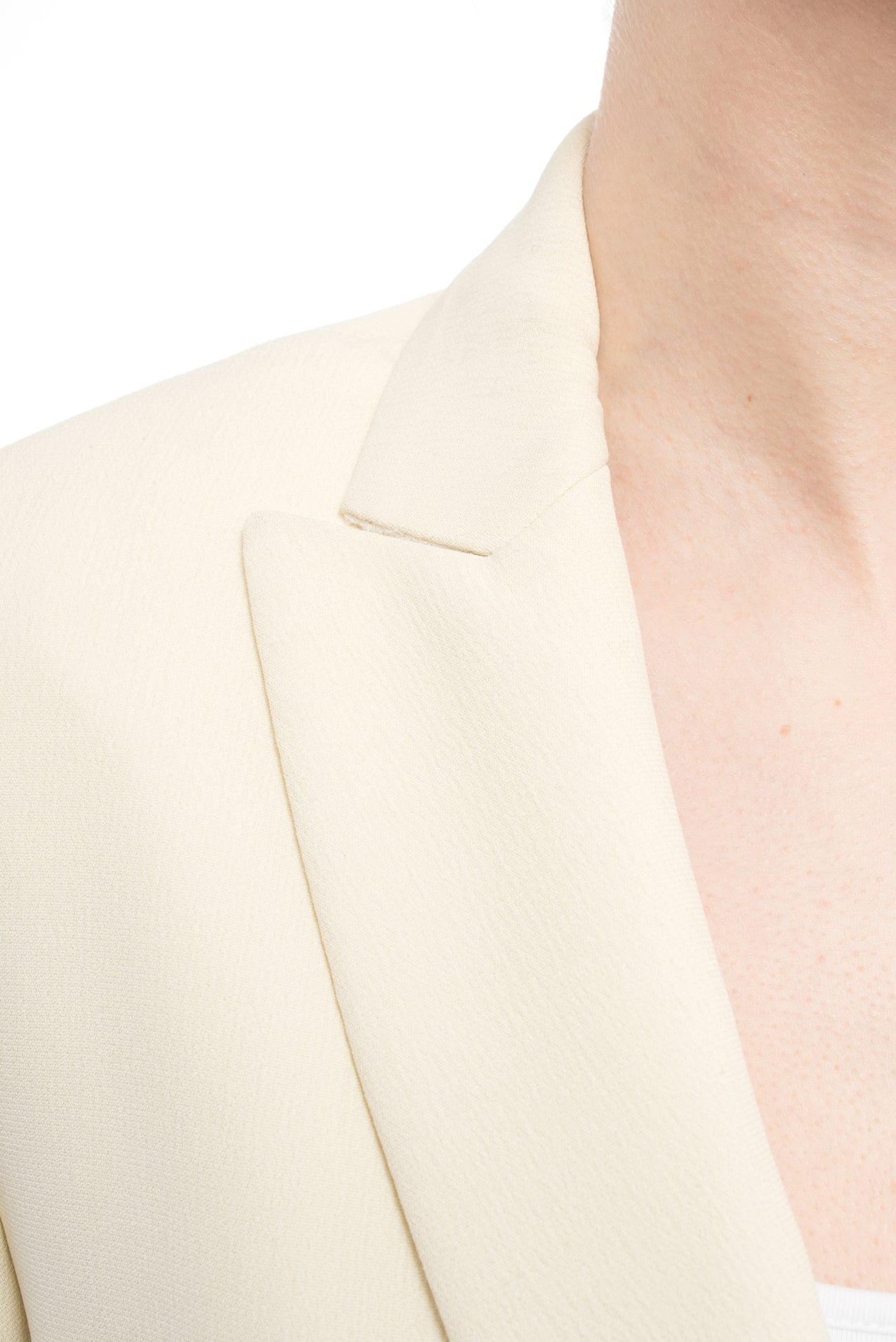 Christopher Kane Spring 2015 Runway Ivory Jacket with Silver Buttons - Women's Designer Blazer for Office Wear & Special Occasions