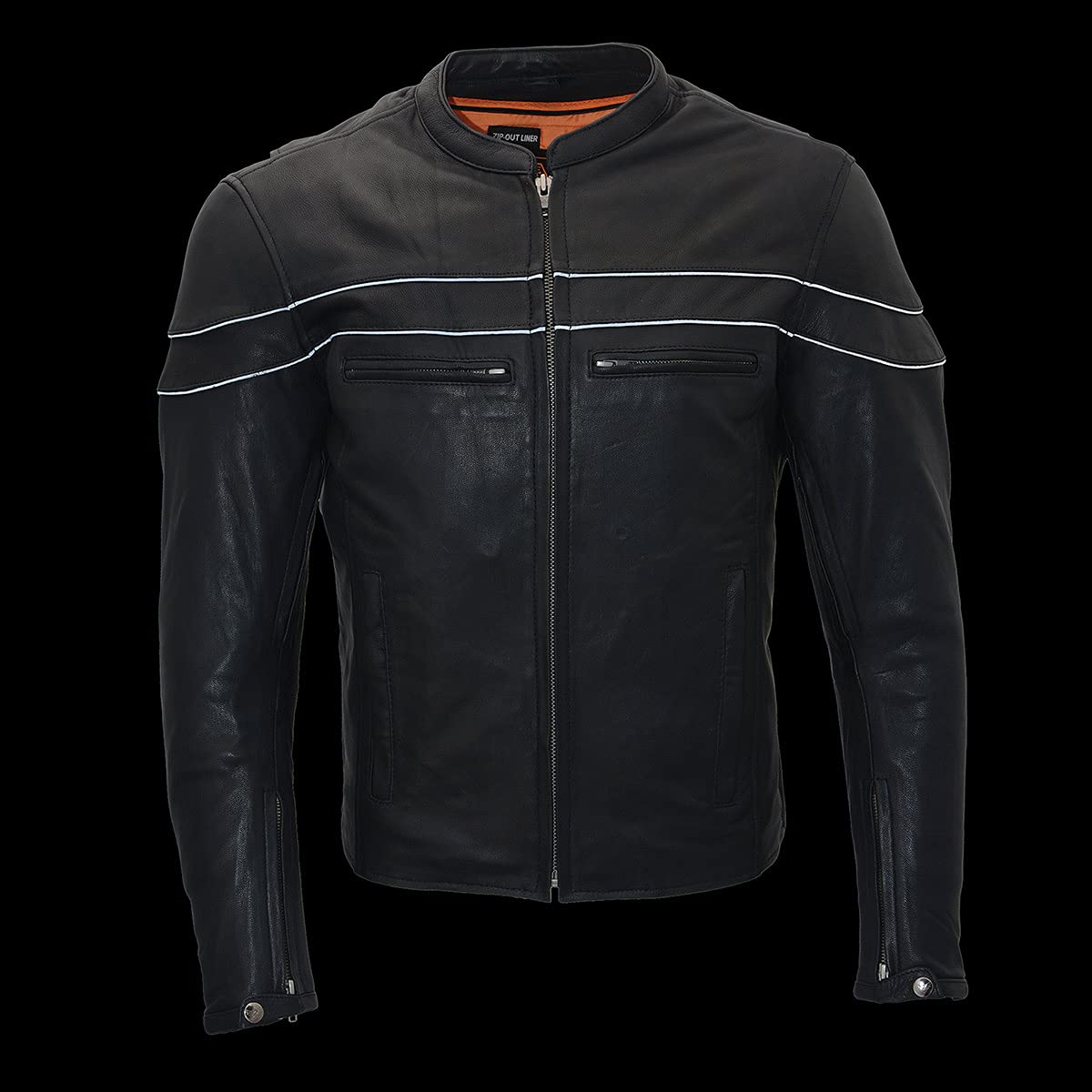 Milwaukee Leather MLM1525 Men's Crossover Black Lightweight Motorcycle Jacket - Durable & Stylish for Riding & Outdoor Adventures