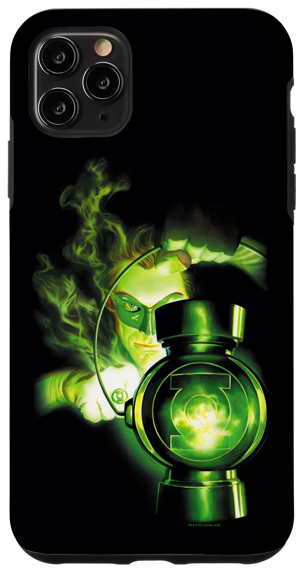 iPhone 11 Pro Max Case with Green Lantern Design - Durable Protective Cover with LED Light for Night Use | Perfect for Superhero Fans & Nighttime Safety