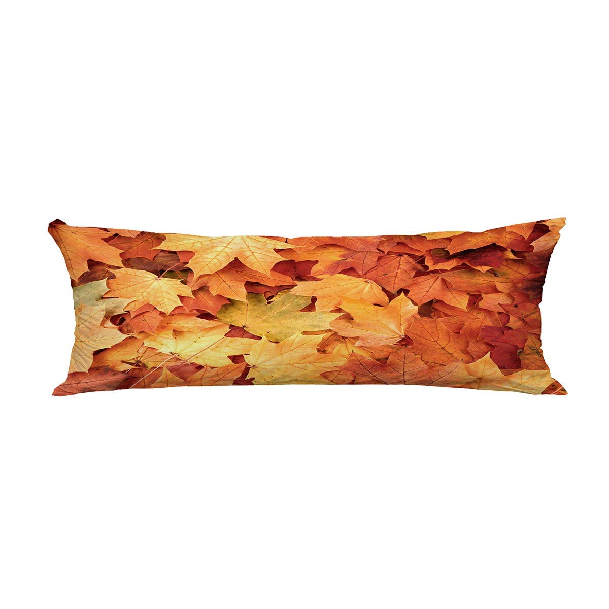 ECZJNT Maple Leaves Pillow Cover - 20x60 Inch Body Pillowcase & Protector - Fall Home Decor for Couch, Bed, or Seasonal Styling
