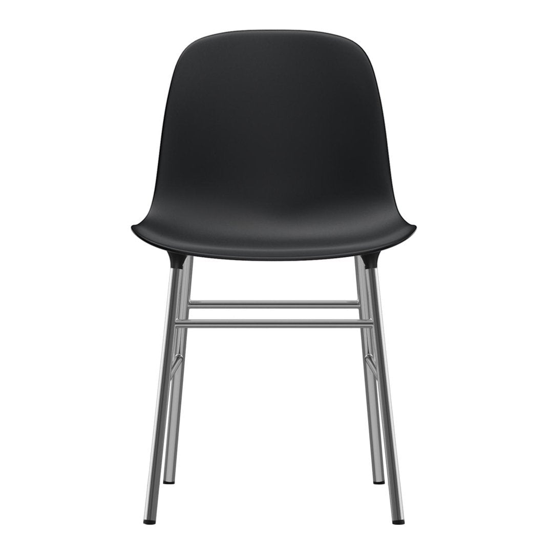 Modern Form Chair with Sturdy Metal Legs - Ergonomic Design for Home, Office & Dining Room Comfort