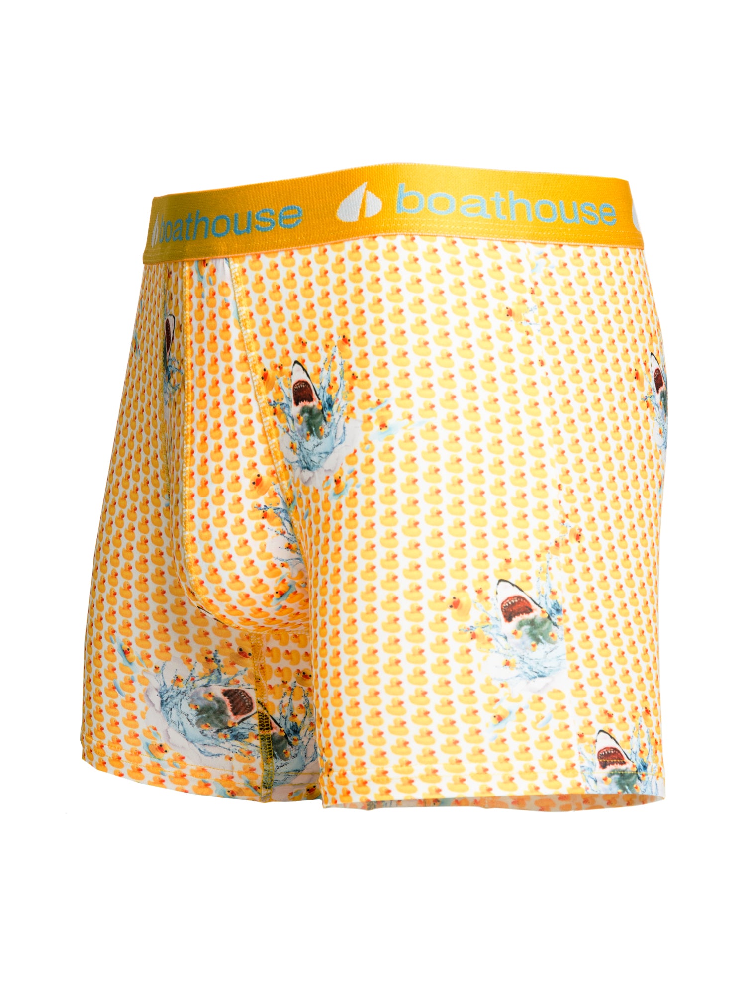 Boathouse Novelty Boxer Brief Shark Attack Print - Men's Funny Underwear for Swim & Beach - Clearance Sale