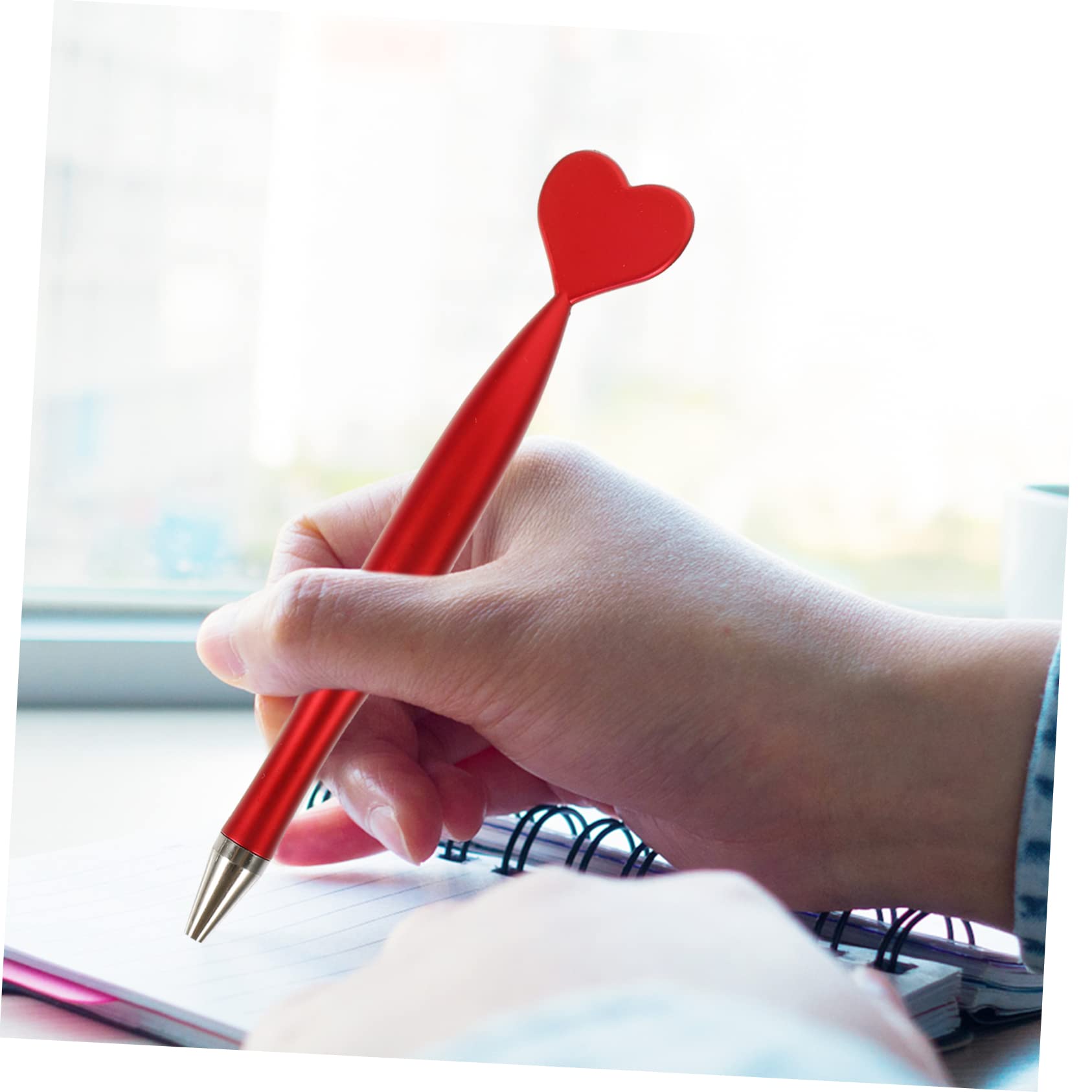DIYEAH 2 Sets Heart-Shaped Ergonomic Ballpoint Pens - Comfortable Grip for Kids, Students & Office Use - 96 Pens Total (48pcs x 2) - Perfect for School, Gift Giving & Everyday Writing