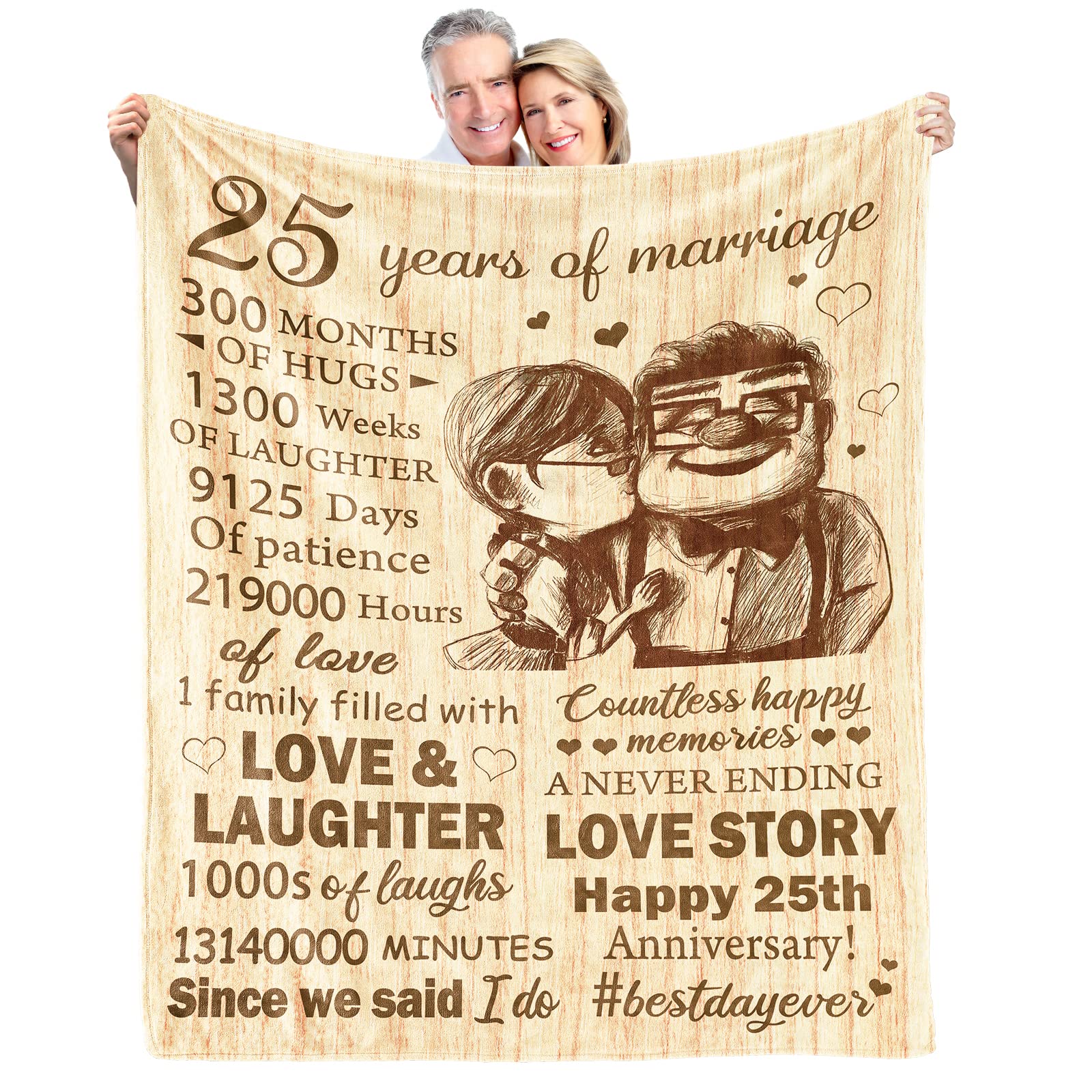 25th Wedding Anniversary Blanket - 60
