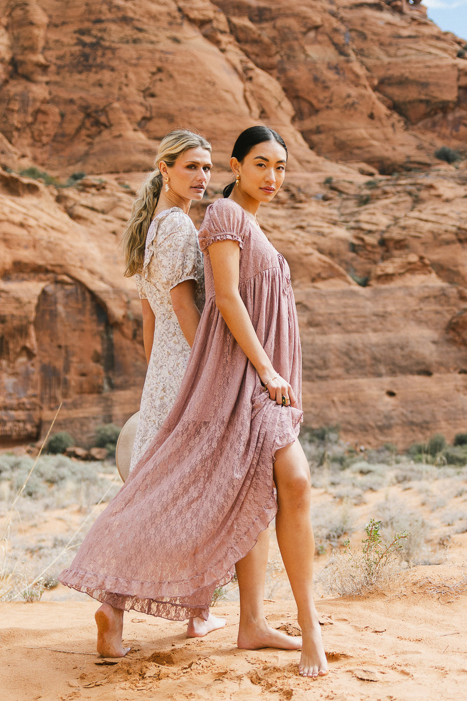 Bailey Lace Dress in Rose Pink - Elegant Floral Wedding Guest Dress & Special Occasion Outfit - Final Sale
