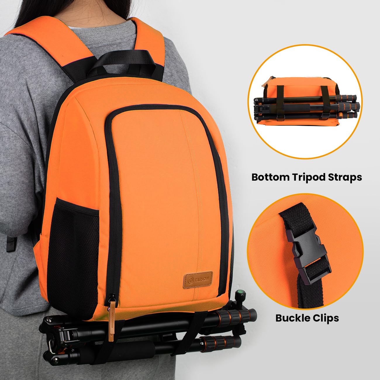 TARION Professional Waterproof Camera Backpack for DSLR SLR Cameras - Large Capacity Photography Bag with Padded Insert & 15'' Laptop Compartment (Ideal for Canon, Nikon, Fuji, Sony) - Perfect for Travel, Hiking, and Outdoor Photography