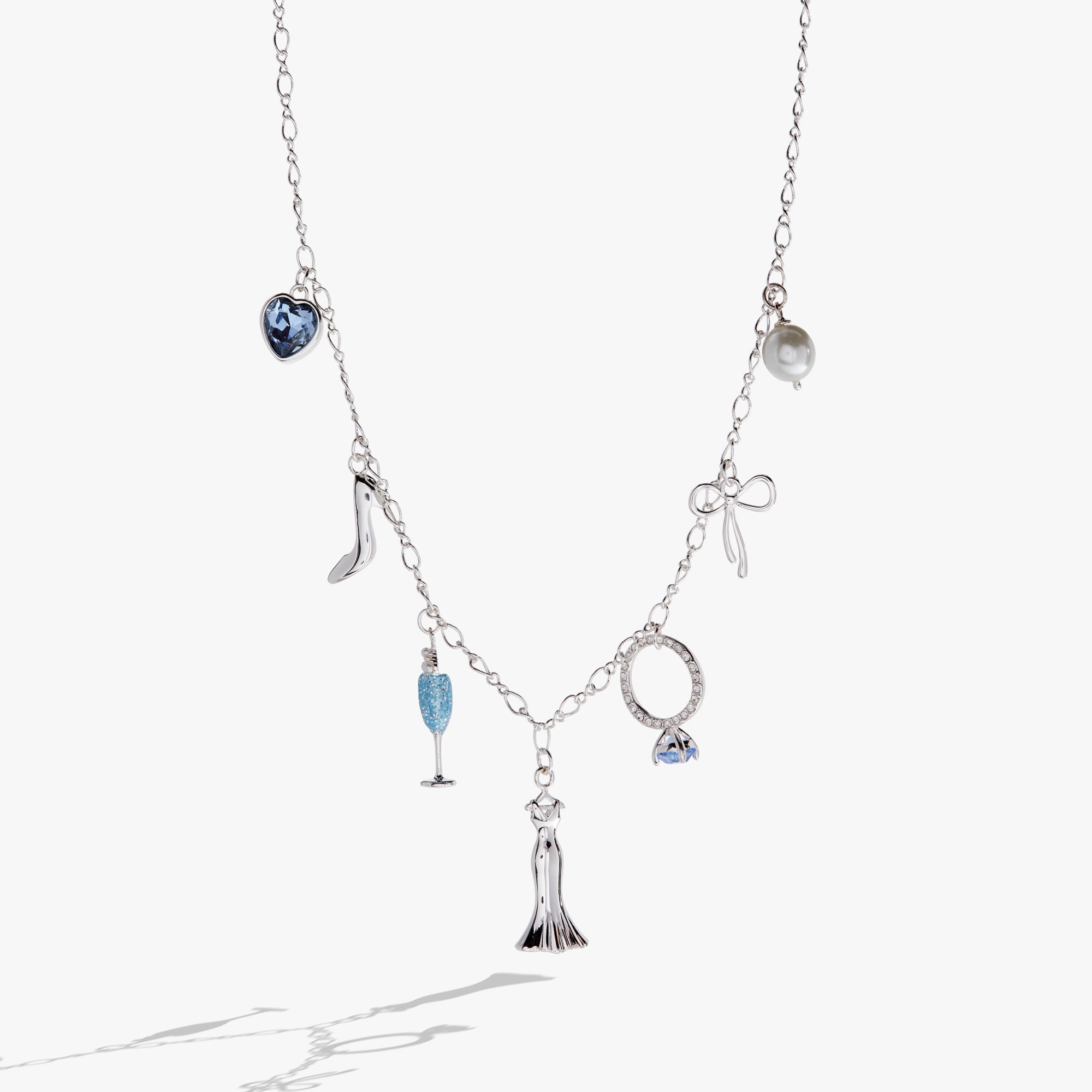 Elegant Bridal Multi-Charm Necklace for Women - Perfect for Weddings, Anniversaries & Special Occasions
