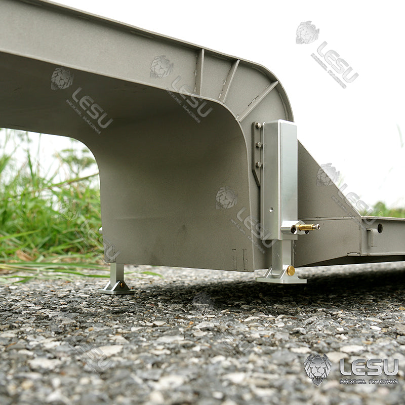 LESU 872MM Metal & Wood 4-Axle Trailer for 1/14 RC TAMIYA Tractor Truck - DIY Model Cars with Fast Shipping - Perfect for RC Construction Simulation and Heavy Haulage Scenes