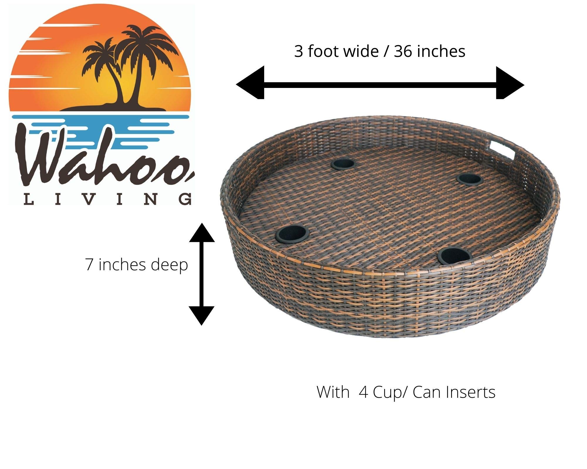 Premium Floating Pool Tray - Extra Large Round Serving Tray for Drinks & Food | Durable Pool Float for Adults, Hot Tubs & Pool Parties | Perfect for Water Brunch, Cocktails & Relaxing by the Pool