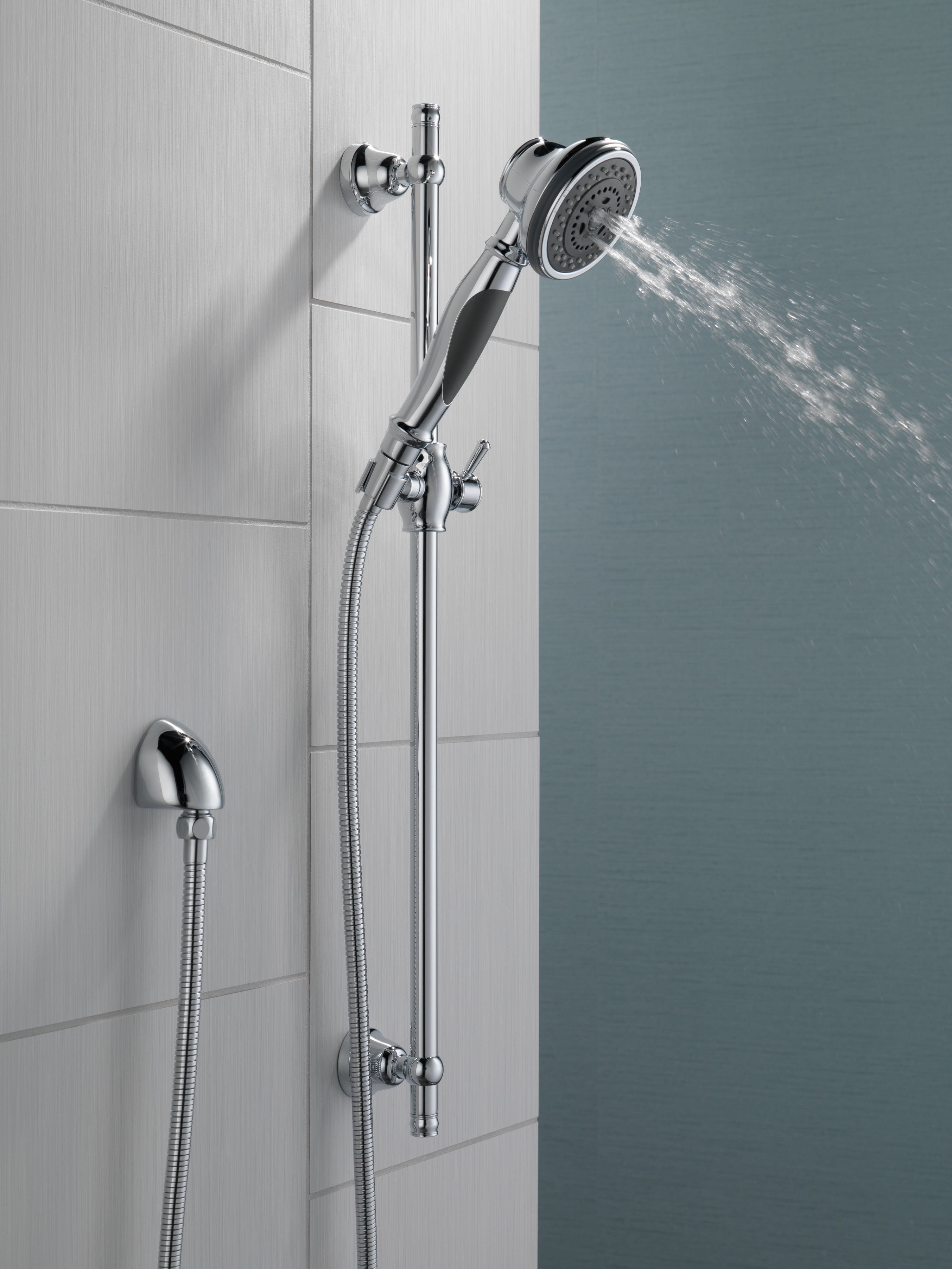 Delta 57021 CZ 3-Setting Hand Shower with Slide Bar in Champagne Bronze - Perfect for Bathroom Renovation & Spa-Like Shower Experience