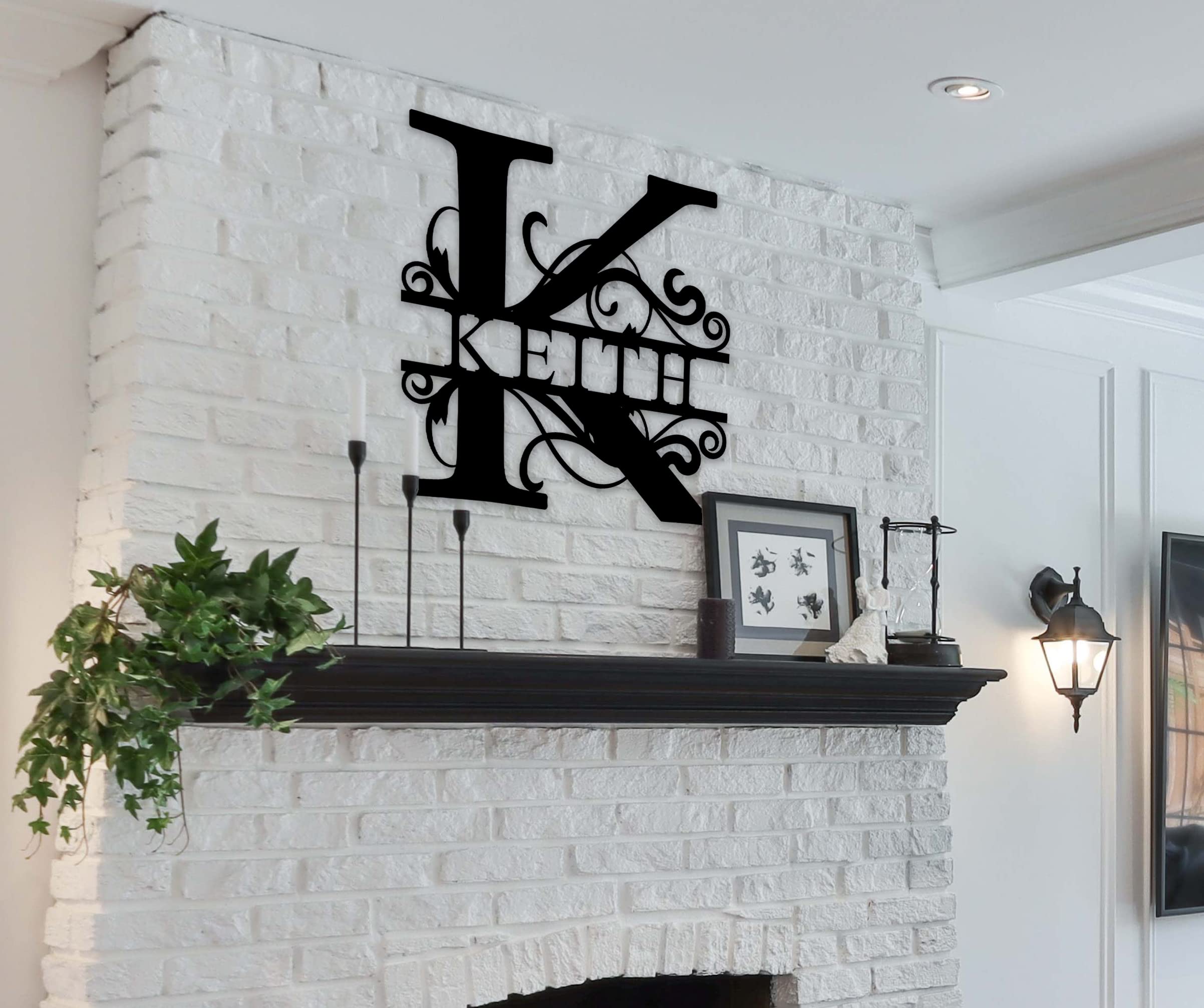 Custom Metal Name Sign - Personalized Wedding Gift & Home Decor - Engraved Metal Plaque for Couples, Housewarming, Anniversary - Perfect for Wall Decor, Bedroom, Living Room