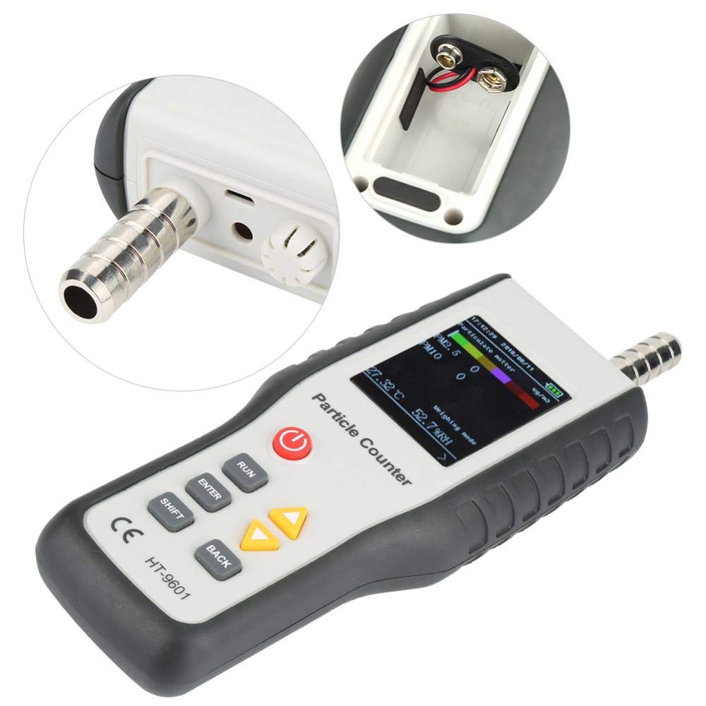 HT-9600 Portable Air Quality Monitor - PM2.5/PM10 Particle Counter, Temperature & Humidity Meter, Real-Time Indoor Air Analyzer for Home, Office & Car | Perfect for Allergy Sufferers, Parents & Health-Conscious Individuals