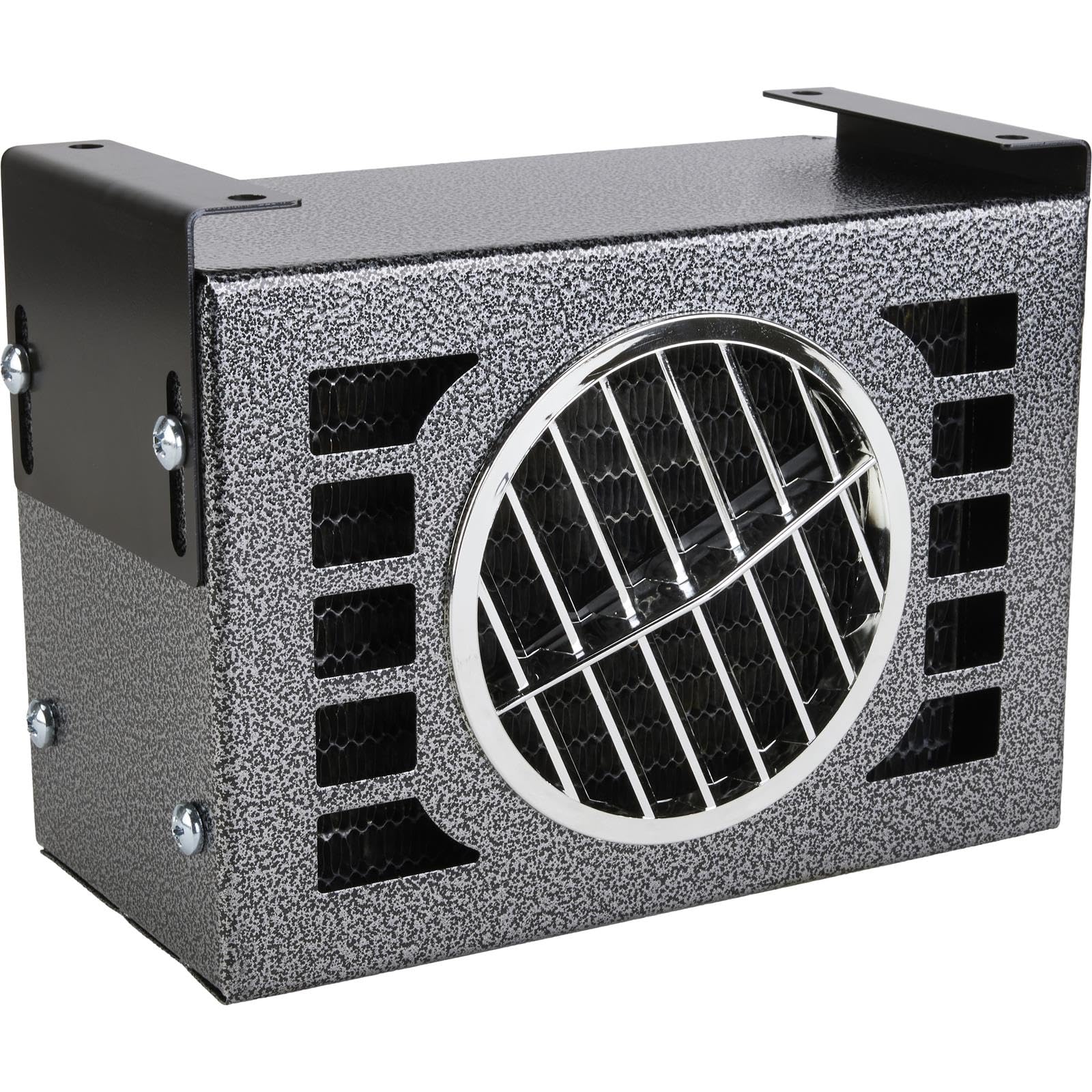 Speedway Motors Universal 12V 20,000 BTU Compact Under-Dash Heater with Adjustable Louvers & Dual-Speed Fan - Perfect for Street Rods & Custom Cars - Includes Rear Hose Connections for Easy Installation